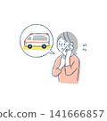 A woman calling an ambulance using her smartphone. 141666857