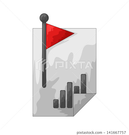 Illustration of Report paper with flag Illustration of Report paper with flag 141667757