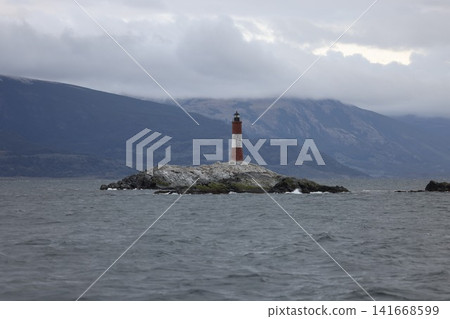 Lighthouse in the Beagle Channel of Ushuaia Lighthouse in the Beagle Channel of Ushuaia 141668599