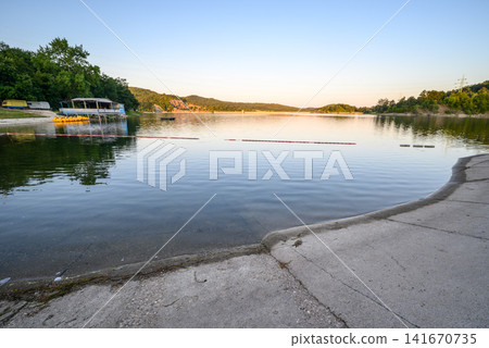 Bor Lake (Borsko jezero), an artificial lake in Eastern Serbia near the city of Bor Bor Lake (Borsko jezero), an artificial lake in Eastern Serbia near the city of Bor 141670735