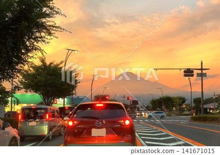 Mount Fuji while waiting at a traffic light Mount Fuji while waiting at a traffic light 141671015