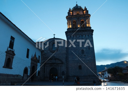 A church in Cusco and the twilight sky A church in Cusco and the twilight sky 141671635