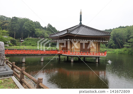 A view of the grounds of Abe Monjuin Temple in Sakurai City, Nara Prefecture. A view of the grounds of Abe Monjuin Temple in Sakurai City, Nara Prefecture. 141672809