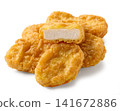 Fried Chicken Nuggets Isolated on White Background 141672886