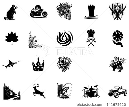 Black silhouette of a leaf design element isolated for autumnal themed graphic and artistic projects Black silhouette of a leaf design element isolated for autumnal themed graphic and artistic projects 141673620