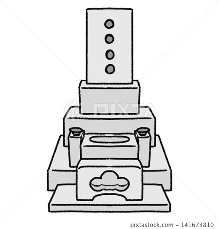 Simple illustration of a grave Simple illustration of a grave 141673810