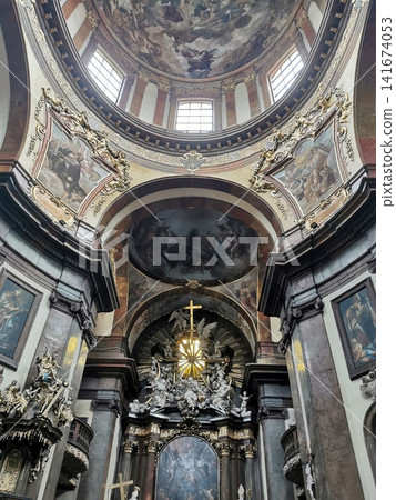 unknown Prague church interior unknown Prague church interior 141674053