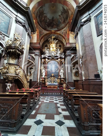 unknown Prague church interior unknown Prague church interior 141674055