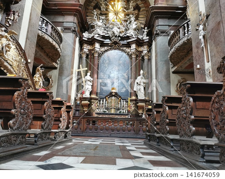 unknown Prague church interior unknown Prague church interior 141674059