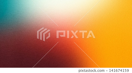 Orange red cyan yellow and purple abstract grainy gradient background with grain texture and glowing gradient for web banner website header poster backdrop and digital wallpaper Orange red cyan yellow and purple abstract grainy gradient background with grain texture and glowing gradient for web banner website header poster backdrop and digital wallpaper 141674159