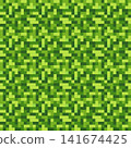 Pixel art green grass block texture. Seamless pattern. 141674425
