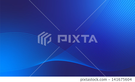 Business background with blue intersecting gradient lines. Technology. Landscape orientation: 16:9 Business background with blue intersecting gradient lines. Technology. Landscape orientation: 16:9 141675604