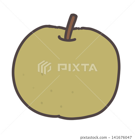 Japanese pear illustration Japanese pear illustration 141676047