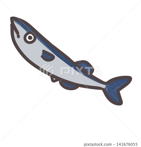 Illustration of saury Illustration of saury 141676055