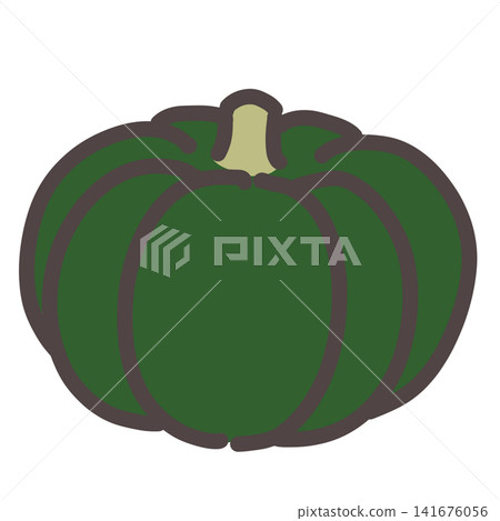 Illustration of green pumpkin 141676056