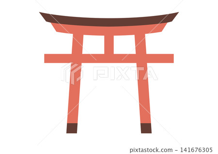 簡單的鳥居向量圖 簡單的鳥居向量圖 141676305