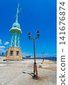 Kobe City, Hyogo Prefecture: The former Kobe Port signal station stands out against the bright blue summer sky. 141676874