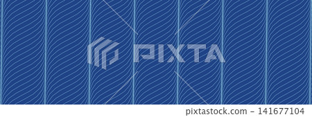 Abstract texture background with vertical striped lines in blue hues pattern, modern simple template with subtle gradient, creative graphic design 141677104
