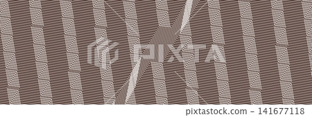 Abstract geometric pattern with brown and white diagonal zig zag lines creating hypnotic optical illusion effect for modern digital background design Abstract geometric pattern with brown and white diagonal zig zag lines creating hypnotic optical illusion effect for modern digital background design 141677118