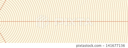 Abstract background featuring multiple concentric circular lines in orange color on cream base forming target ripple motif for minimalist visual design 141677136
