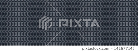 Seamless geometric pattern featuring white hexagonal outlines on a dark gray background, creating a honeycomb-like design for various applications Seamless geometric pattern featuring white hexagonal outlines on a dark gray background, creating a honeycomb-like design for various applications 141677145