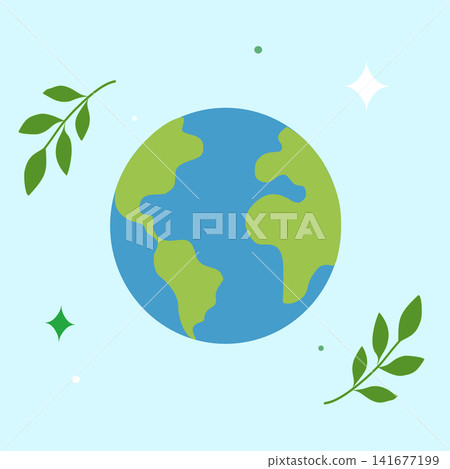 Planet Earth with green leaves eco friendly save the planet environmental nature sustainability global day concept symbol visual graphic clipart artwork design icon illustration Planet Earth with green leaves eco friendly save the planet environmental nature sustainability global day concept symbol visual graphic clipart artwork design icon illustration 141677199