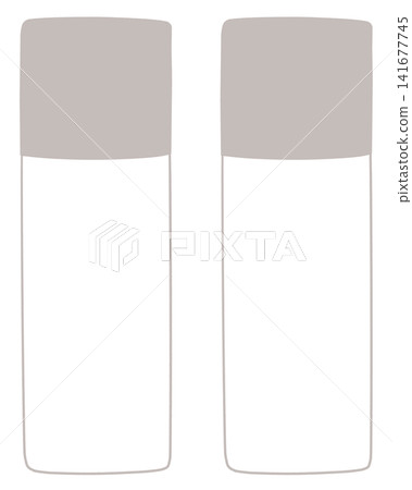 An illustration of two simple skincare bottles. An illustration of two simple skincare bottles. 141677745
