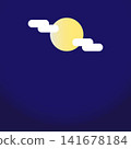 Simple full moon illustration 141678184