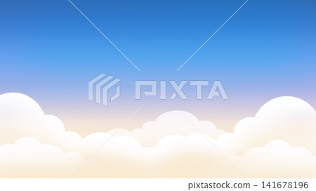日出天空和雲彩的背景插圖 日出天空和雲彩的背景插圖 141678196