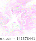 Soft dreamy pastel holographic liquid swirl texture delicate light background presentation banner wallpaper backdrop poster luxury card print visual graphic clipart artwork design 141678441