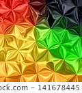 Vibrant rainbow prism crystal geometric triangle texture abstract colorful glass reflection background banner wallpaper backdrop poster print visual graphic clipart artwork design 141678445