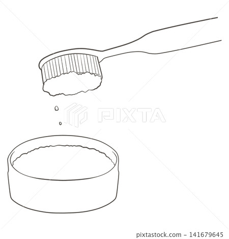 牙膏（粉）和牙刷的插圖 141679645