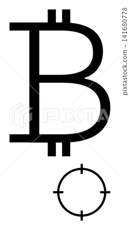 Cryptocurrency security, blockchain technology, digital risks, financial cybercrime, investment safety, decentralized finance. Bitcoin symbol with a target mark below it. Cryptocurrency security Cryptocurrency security, blockchain technology, digital risks, financial cybercrime, investment safety, decentralized finance. Bitcoin symbol with a target mark below it. Cryptocurrency security 141680778
