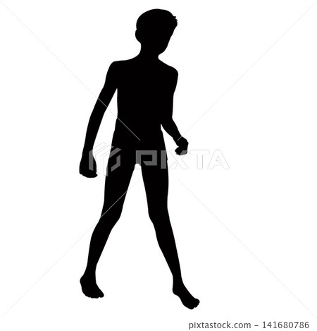 a boy walking body silhouette vector a boy walking body silhouette vector 141680786