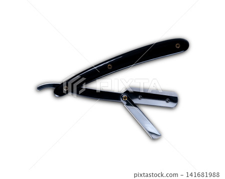 Straight razor isolated on white background Straight razor isolated on white background 141681988