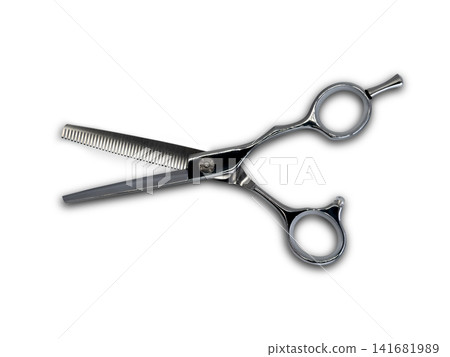 Thinning scissors isolated on white background 141681989