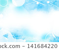 幾何圖案水彩背景框，淺藍色 141684220