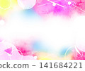 粉紅色幾何圖案水彩背景框 141684221