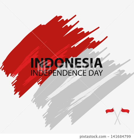 Indonesia Independence Day Paint Brush Flag Background Design.Vector Illustration Indonesia Independence Day Paint Brush Flag Background Design.Vector Illustration 141684799