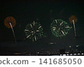 著色夏夜天空的煙花 141685050