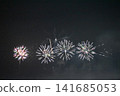 白色煙火升騰入夜空 141685053