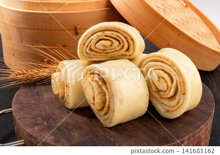 chinese Steamed Flower Roll Bread with Pepper Seasoning chinese Steamed Flower Roll Bread with Pepper Seasoning 141685162