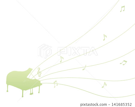 音符和淺綠色的鋼琴架 音符和淺綠色的鋼琴架 141685352