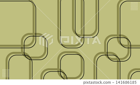 Retro Olive Green Rounded Line Geometric Background Vector Illustration Retro Olive Green Rounded Line Geometric Background Vector Illustration 141686185