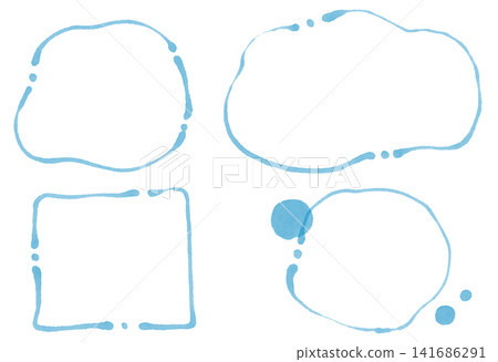 Light blue frame with a strong smudged dotted line design. Light blue frame with a strong smudged dotted line design. 141686291