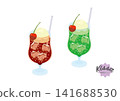A nostalgic coffee shop menu item: Melon and cola float 141688530