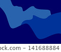 Abstract Blue Wave Background Vector, Dynamic Shape Design Template Illustration 141688884