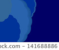 Abstract Blue Wave Background Vector, Dynamic Shape Design Template Illustration 141688886