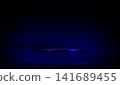 A sophisticated blue illustration with an isolated podium and glitter 141689455