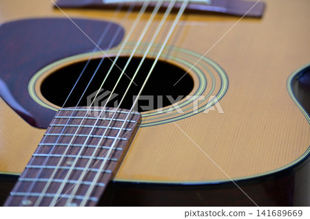 Landscape with acoustic guitar Landscape with acoustic guitar 141689669